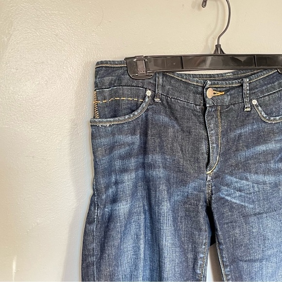 Banana Republic Denim Bermuda Raw Cut Hem Shorts Blue Small Medium 6 - Picture 5 of 12